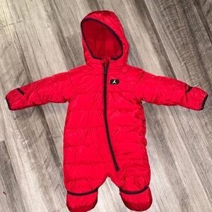 Air Jordan baby snowsuit bunting boys red zip winter 6 months infant coat